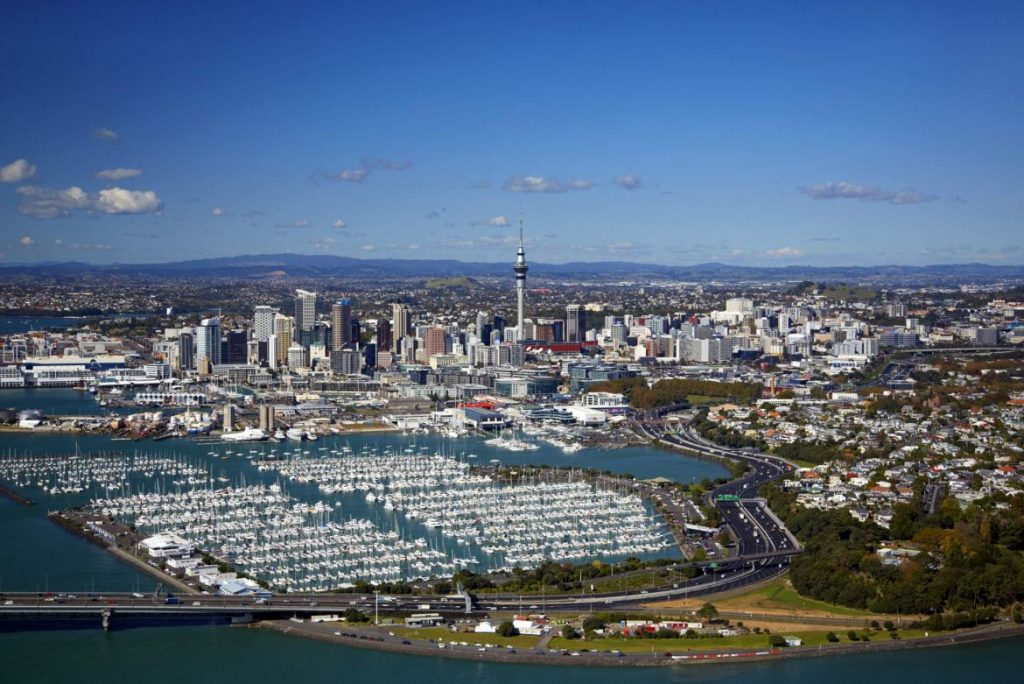 Aerial view of Auckland
